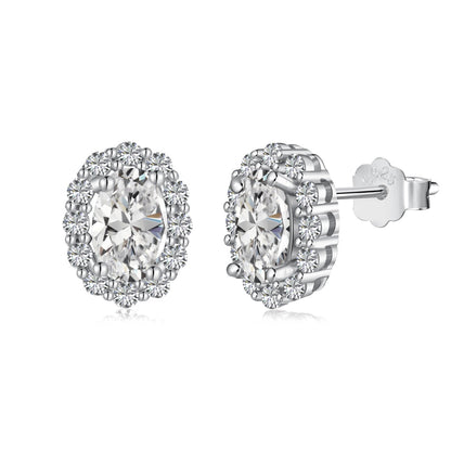 [Am jewelry]Delicate Unique Oval Cut Daily Earrings
