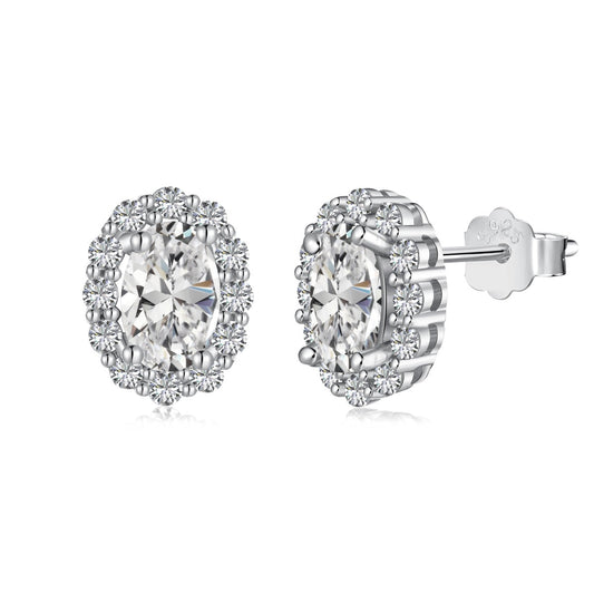 [Am jewelry]Delicate Unique Oval Cut Daily Earrings