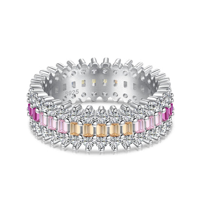 [Am jewelry]Ornate Colorful Radiant Cut Daily Ring