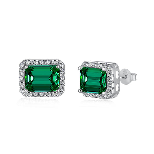 [Am jewelry]Luxurious Dainty Emerald Cut Banquet Earrings
