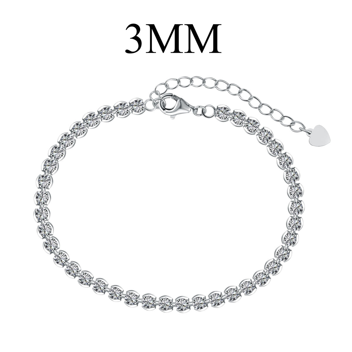 [Am jewelry]Ornate  Sparkling Round Cut Daily Bracelet