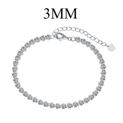 [Am jewelry]Ornate  Sparkling Round Cut Daily Bracelet