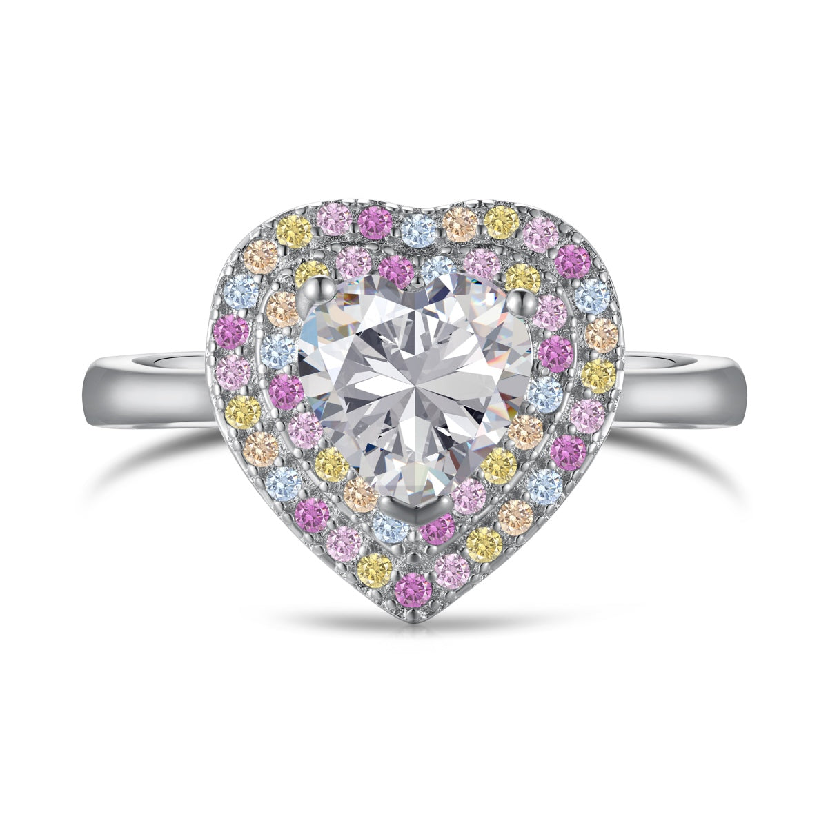 [Am jewelry]Delicate Ebullient Heart Shape Wedding Ring