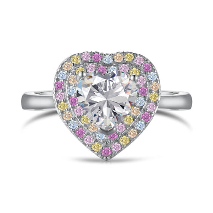 [Am jewelry]Delicate Ebullient Heart Shape Wedding Ring
