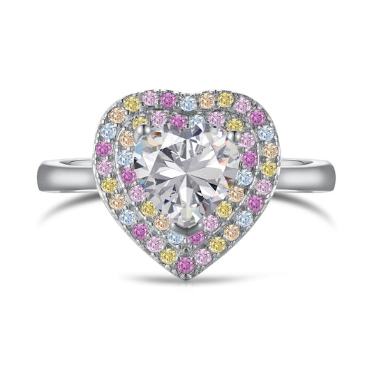 [Am jewelry]Delicate Ebullient Heart Shape Wedding Ring
