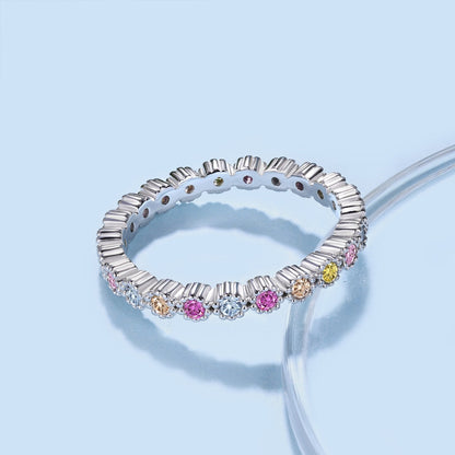 [Am jewelry]Unique Scintillating Round Cut Daily Ring