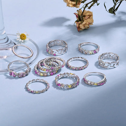 [Am jewelry]Unique Scintillating Round Cut Daily Ring
