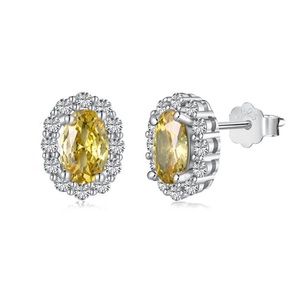 [Am jewelry]Delicate Unique Oval Cut Daily Earrings