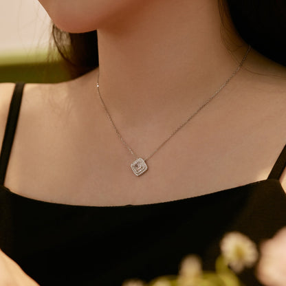 [Am jewelry]Sparkling Asscher Cut Necklace