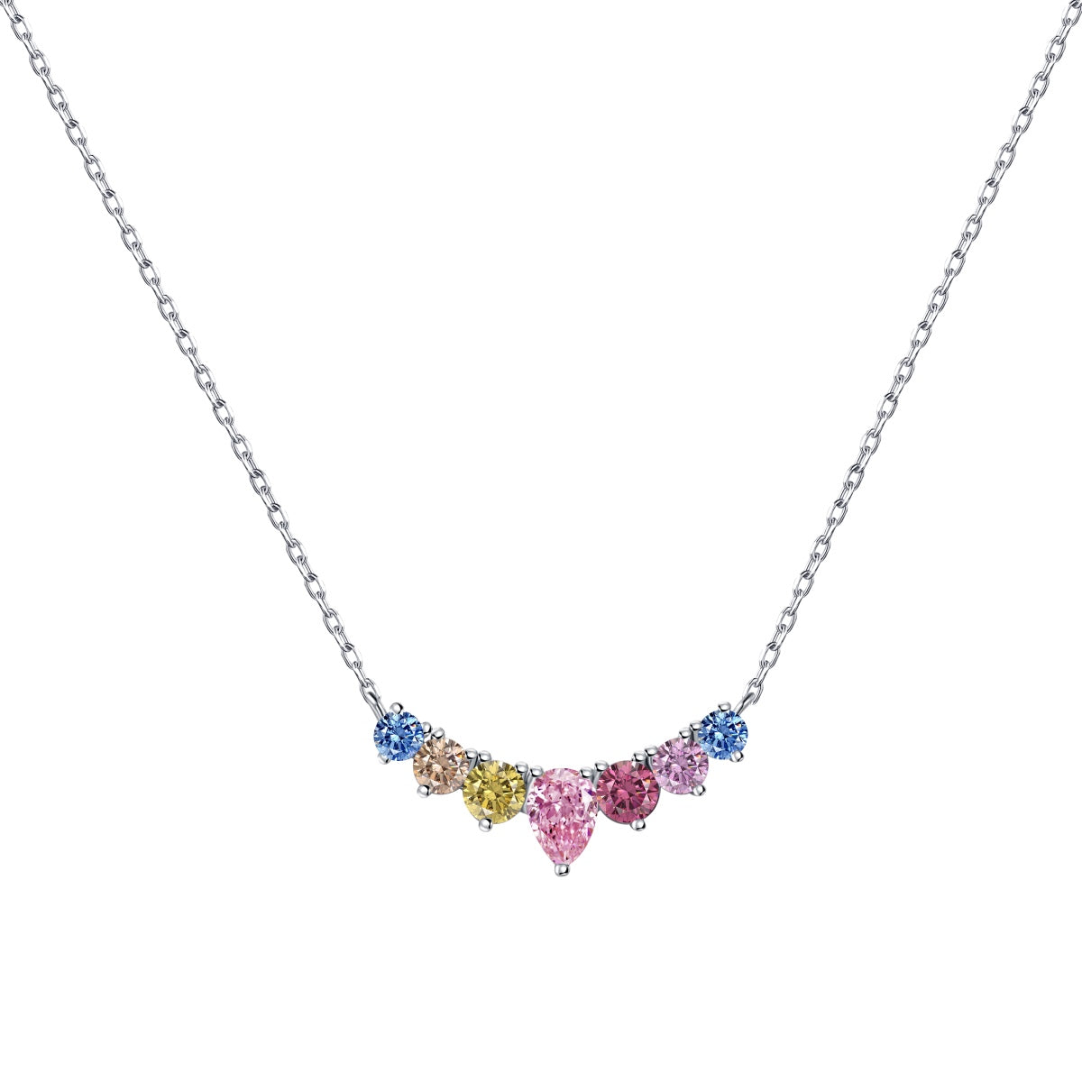 [Am jewelry]Dainty Colorful Heart Necklace