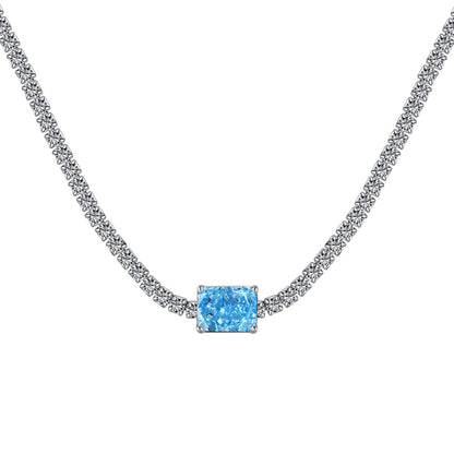 [Am jewelry]2.0 carat Ornate Emerald Cut Necklace