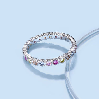 [Am jewelry]Exquisite Colorful Round Cut Party Ring