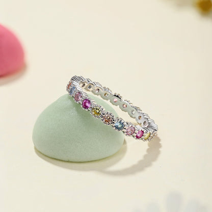[Am jewelry]Exquisite Colorful Round Cut Party Ring