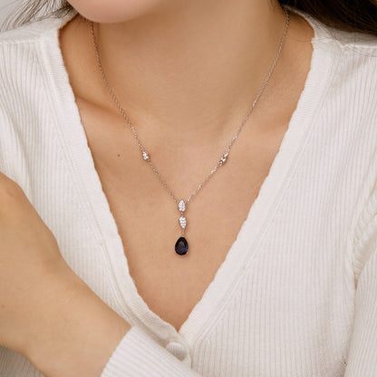 [Am jewelry]Dazzling Pear Cut Necklace