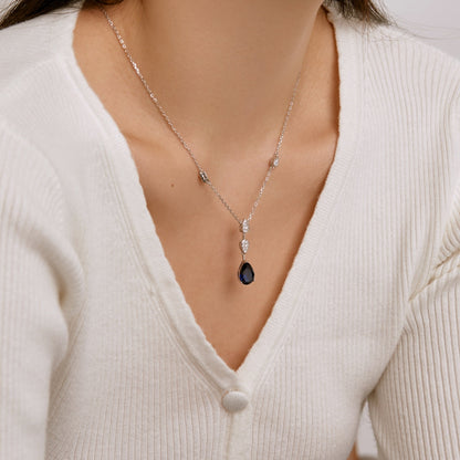 [Am jewelry]Dazzling Pear Cut Necklace