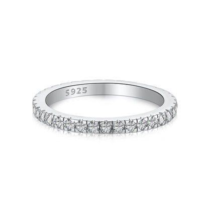 [Am jewelry]Delicate Sparkling Round Cut Daily Ring