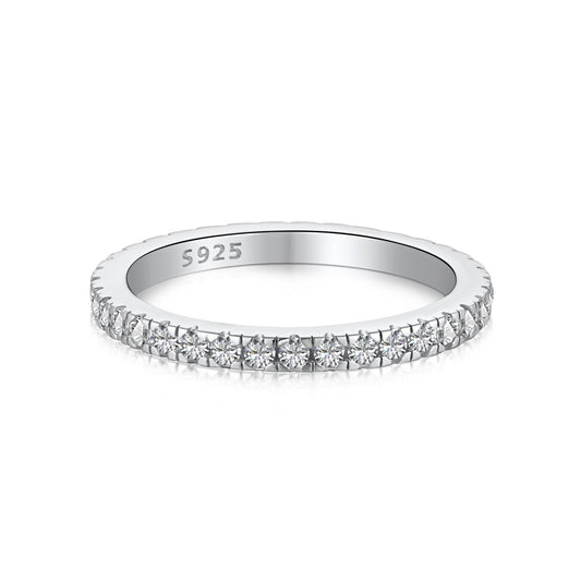 [Am jewelry]Delicate Sparkling Round Cut Daily Ring