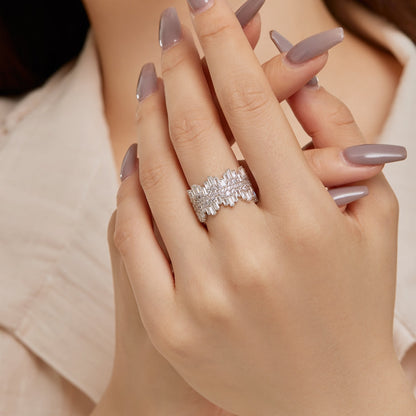 [Am jewelry]Luxurious Colorful Radiant Cut Daily Ring