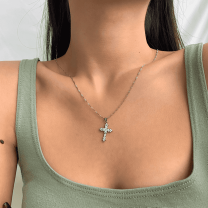 [Am jewelry]Delicate Cross Shape Necklace