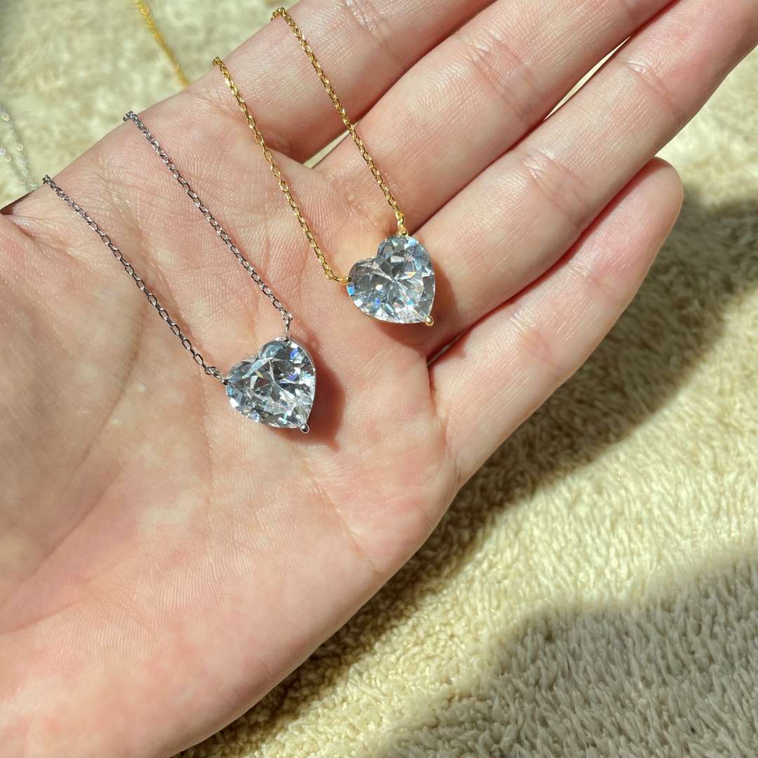 [Am jewelry]6.0 carat Radiant Heart Shape Necklace