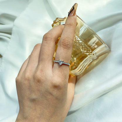 [Am jewelry]0.5 Carat CaratEternity Charming Heart Shape Lover Ring