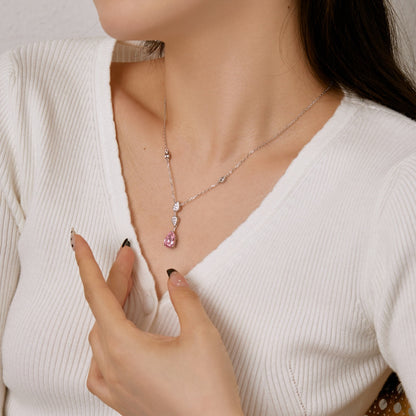 [Am jewelry]Dazzling Pear Cut Necklace