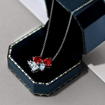 [Am jewelry]Dainty Red Heart Necklace