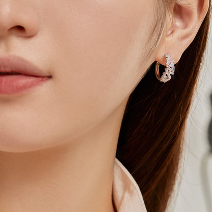 [Am jewelry]Dazzling Colorful Emerald Cut Daily Earrings