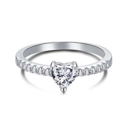 [Am jewelry]0.5 Carat CaratEternity Charming Heart Shape Lover Ring