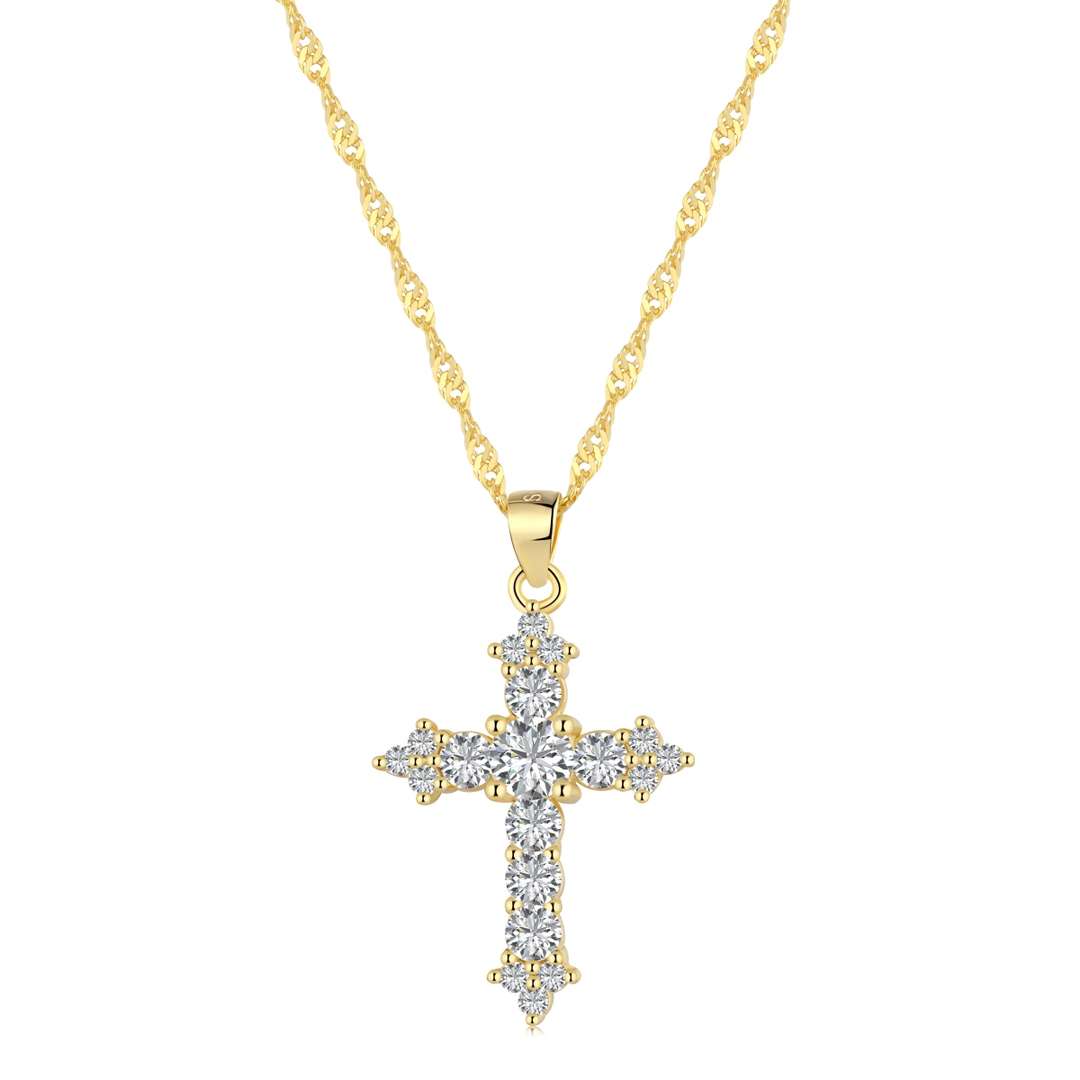 [Am jewelry]Delicate Cross Shape Necklace