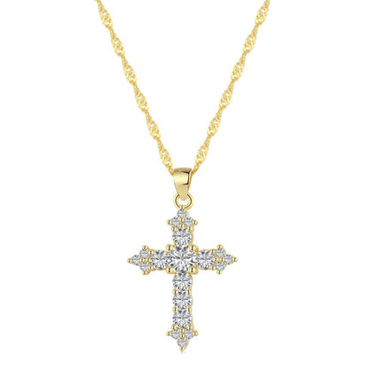 [Am jewelry]Delicate Cross Shape Necklace