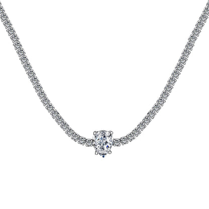 [Am jewelry]1.0 carat Unique Pear Cut Tennis Necklace