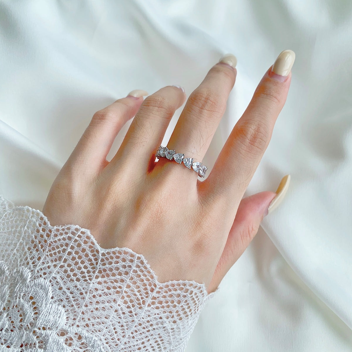 [Am jewelry]0.25 Carat Radiant Romance Heart Cut Lover Ring