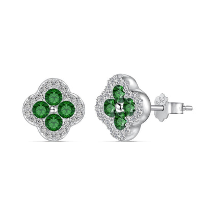 [Am jewelry]Four-Leaf Clover Flower Shaped Earrings