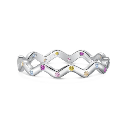 [Am jewelry]Ornate Vibrant Round Cut Daily Ring