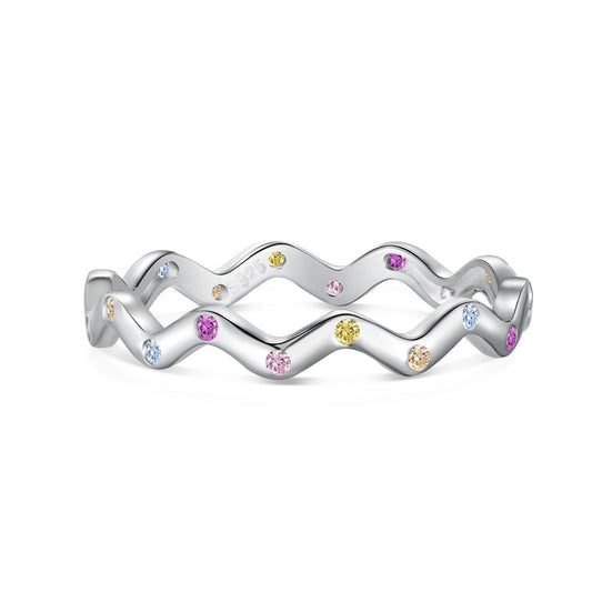 [Am jewelry]Ornate Vibrant Round Cut Daily Ring