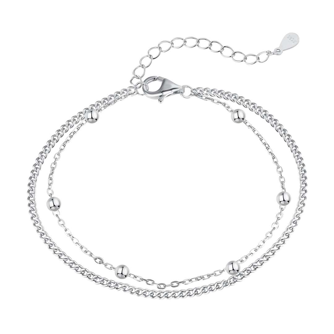 [Am jewelry]Delicate Bead Double Layer Bracelet