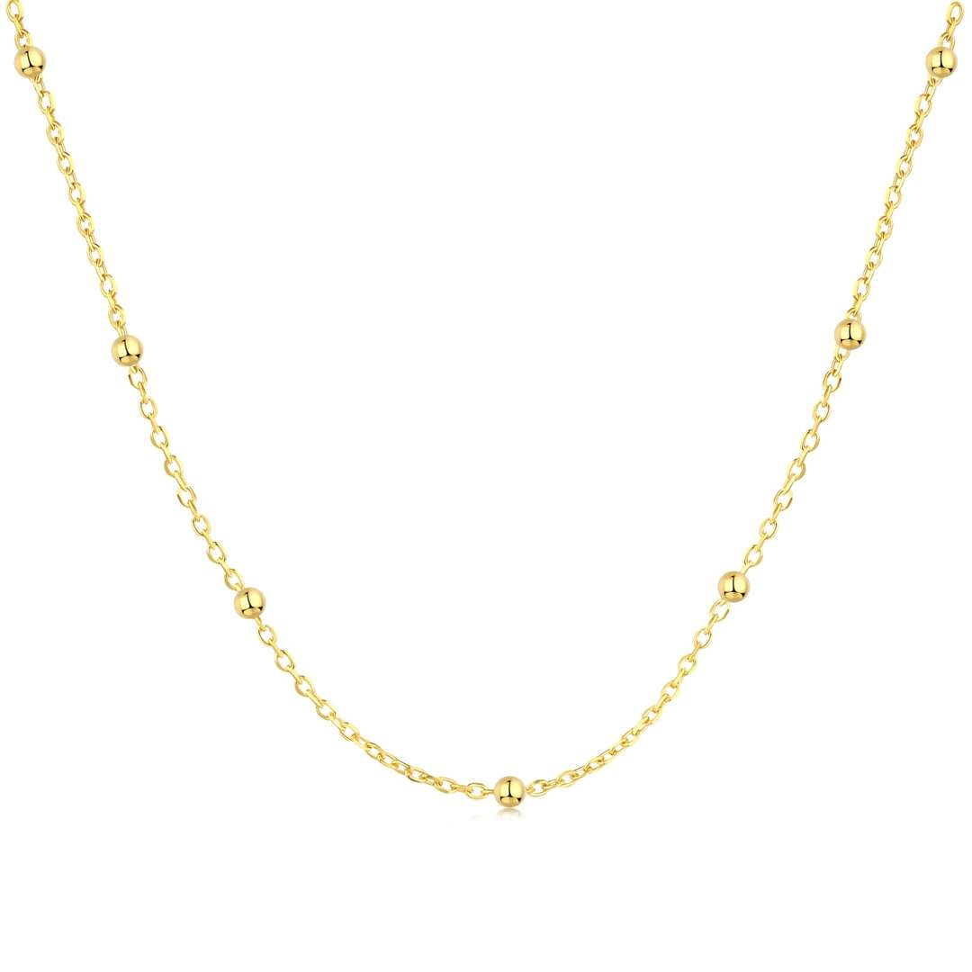 [Am jewelry]Small Bead Clavicle Chain Simple Necklace