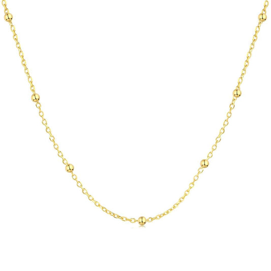 [Am jewelry]Small Bead Clavicle Chain Simple Necklace