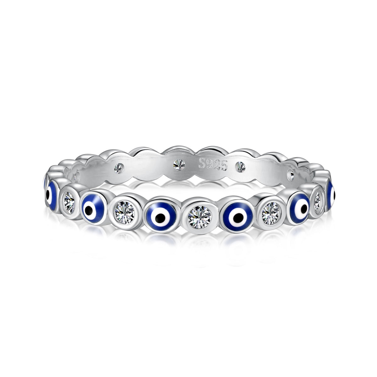 [Am jewelry]Sparkling Vibrant Round Shape Daily Ring