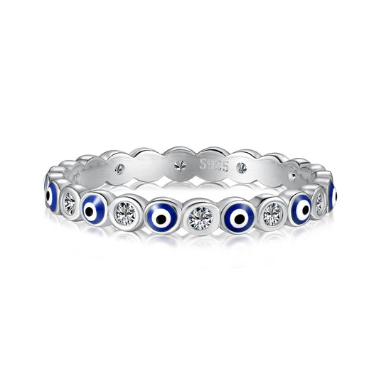 [Am jewelry]Sparkling Vibrant Round Shape Daily Ring