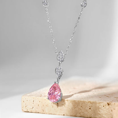 [Am jewelry]Dazzling Pear Cut Necklace