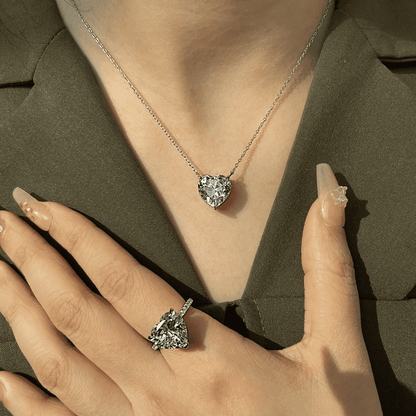 [Am jewelry]6.0 carat Radiant Heart Shape Necklace