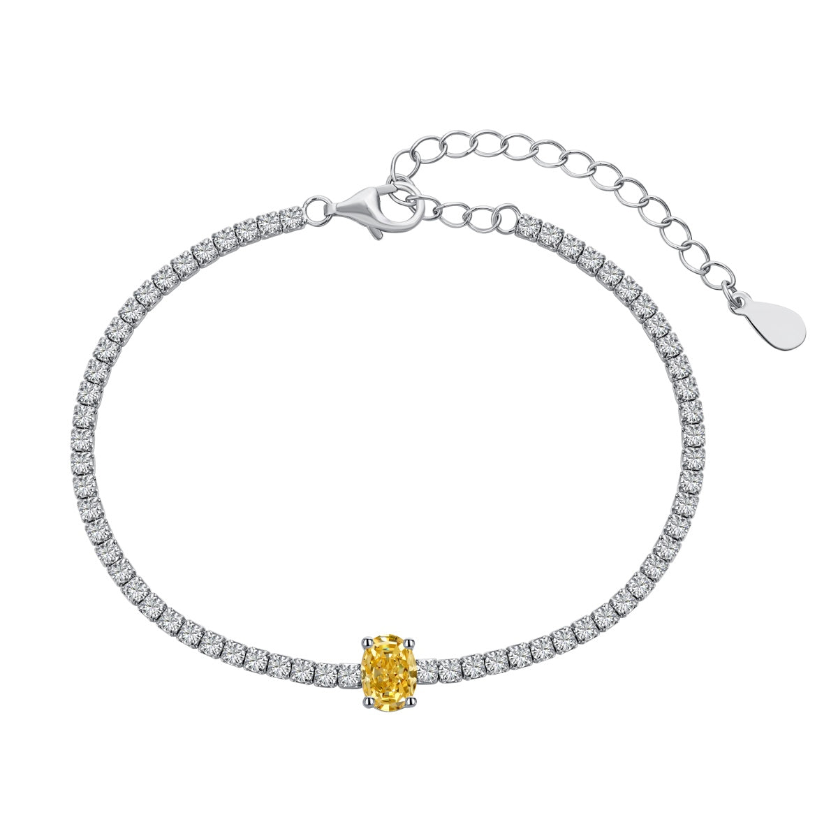 [Am jewelry]0.75 Carat Exquisite Oval Cut Daily Bracelet