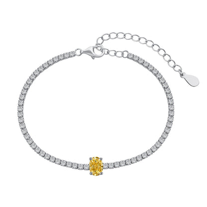 [Am jewelry]0.75 Carat Exquisite Oval Cut Daily Bracelet