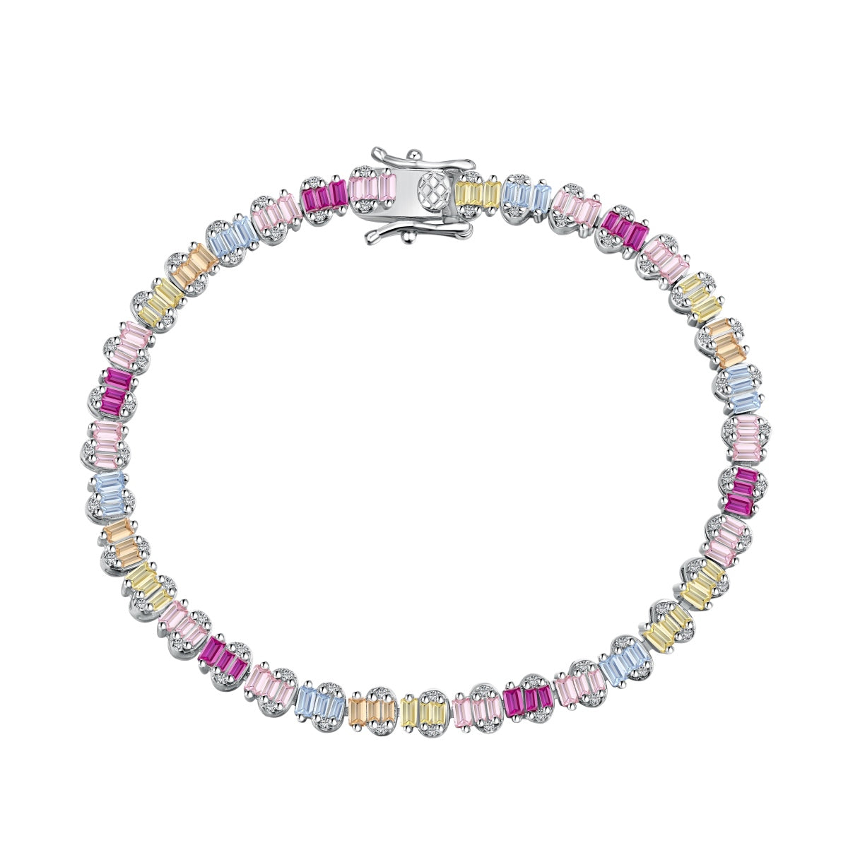 [Am jewelry]Delicate Colorful Emerald Cut Party Bracelet