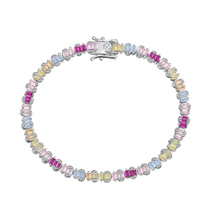 [Am jewelry]Delicate Colorful Emerald Cut Party Bracelet