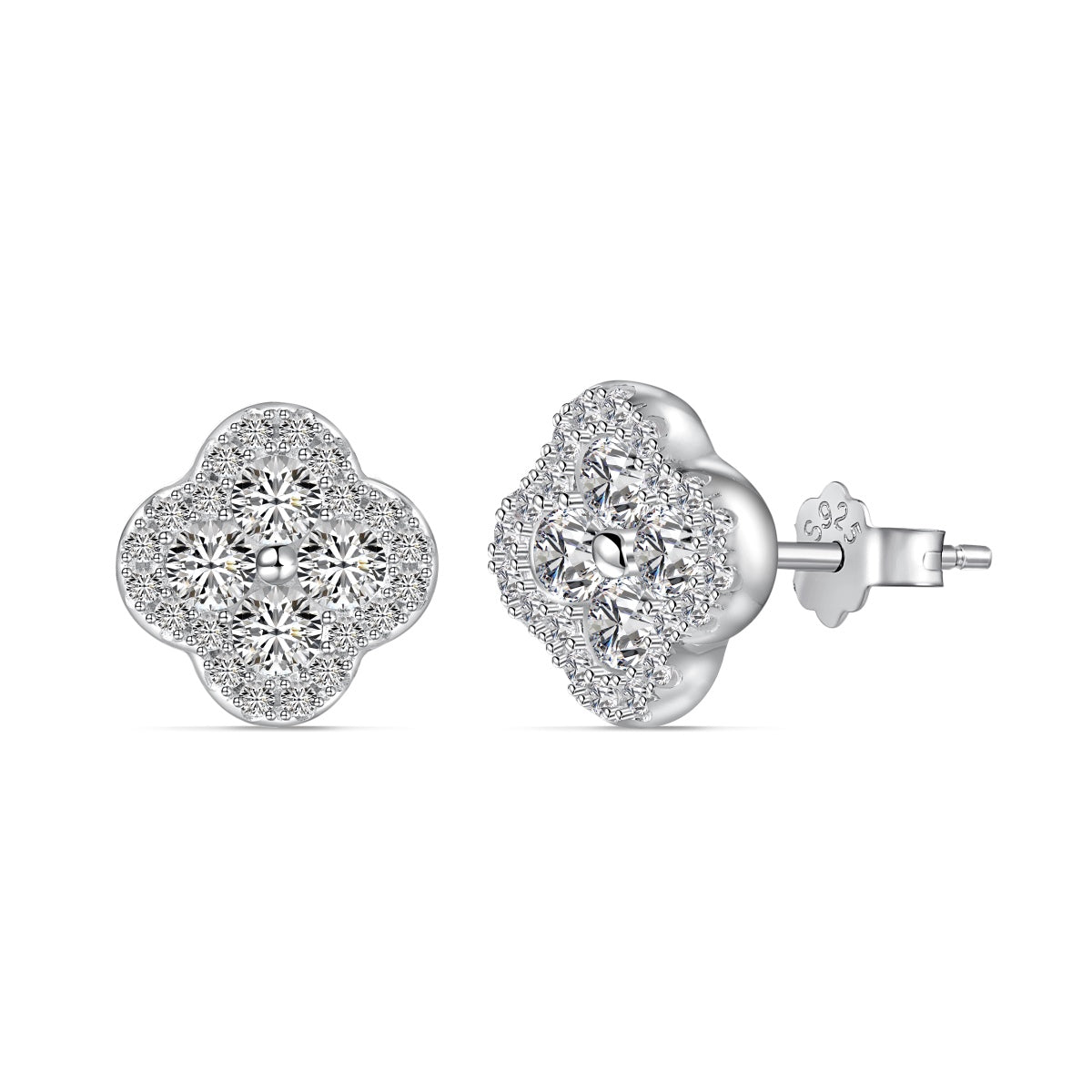[Am jewelry]Four-Leaf Clover Flower Shaped Earrings
