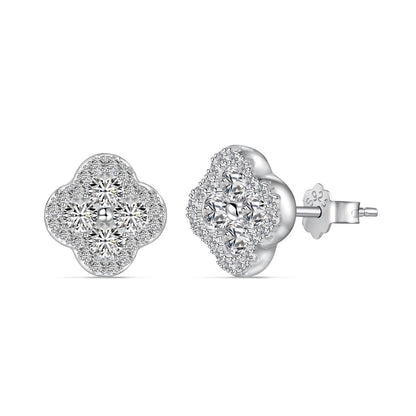 [Am jewelry]Four-Leaf Clover Flower Shaped Earrings