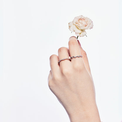 [Am jewelry]Ornate Vibrant Round Cut Daily Ring